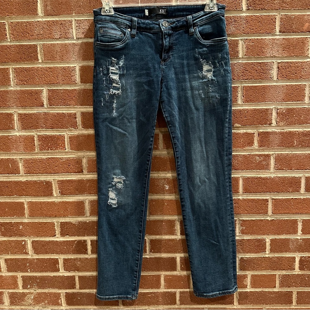 Kut from‎ the Kloth Jeans Distressed Size 8 Catherine Boyfriend